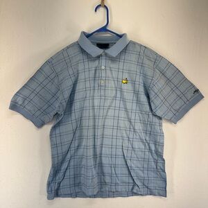 Masters Collection 100% Mercerized Cotton Polo Golf Shirt Men's Large Blue